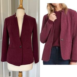 Banana Republic Burgundy Notched Collar Jacket